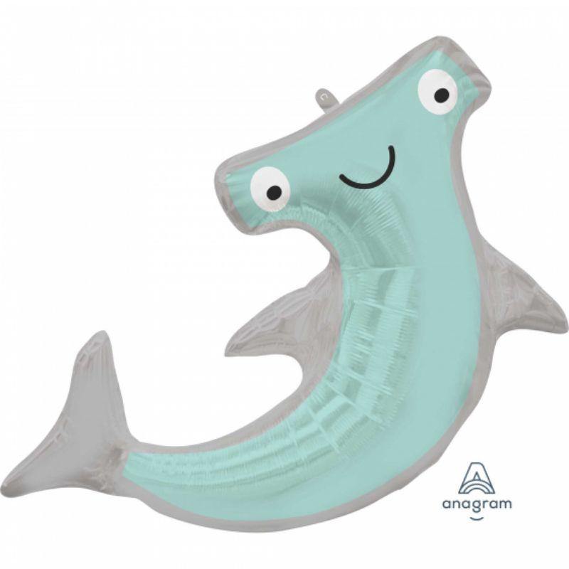 SuperShape Hammer Shark Foil Balloon - 104cm x 71cm - The Base Warehouse