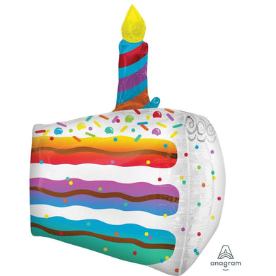 UltraShape Cake Slice Foil Balloon - 48cm x 63cm - The Base Warehouse