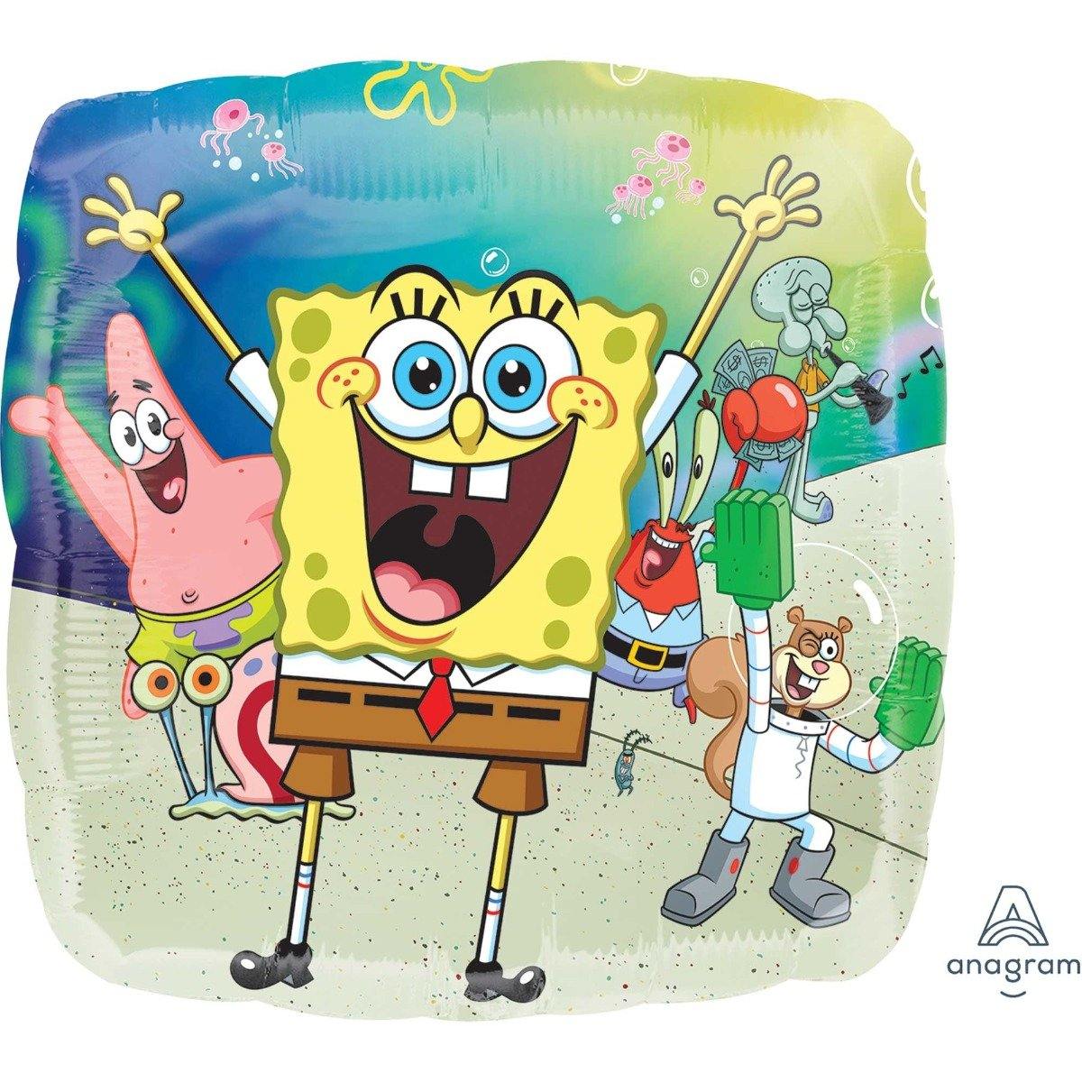 SpongeBob Squarepants Square Foil Balloon - 45cm - The Base Warehouse