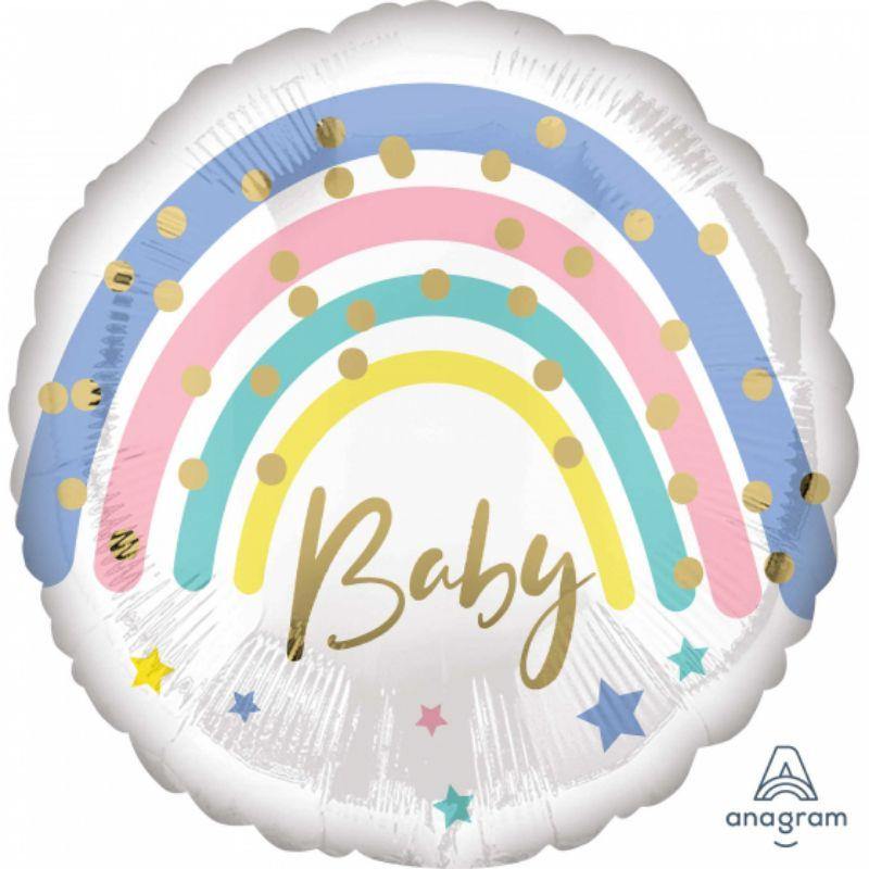 Pastel Rainbow Baby Foil Balloon - 45cm