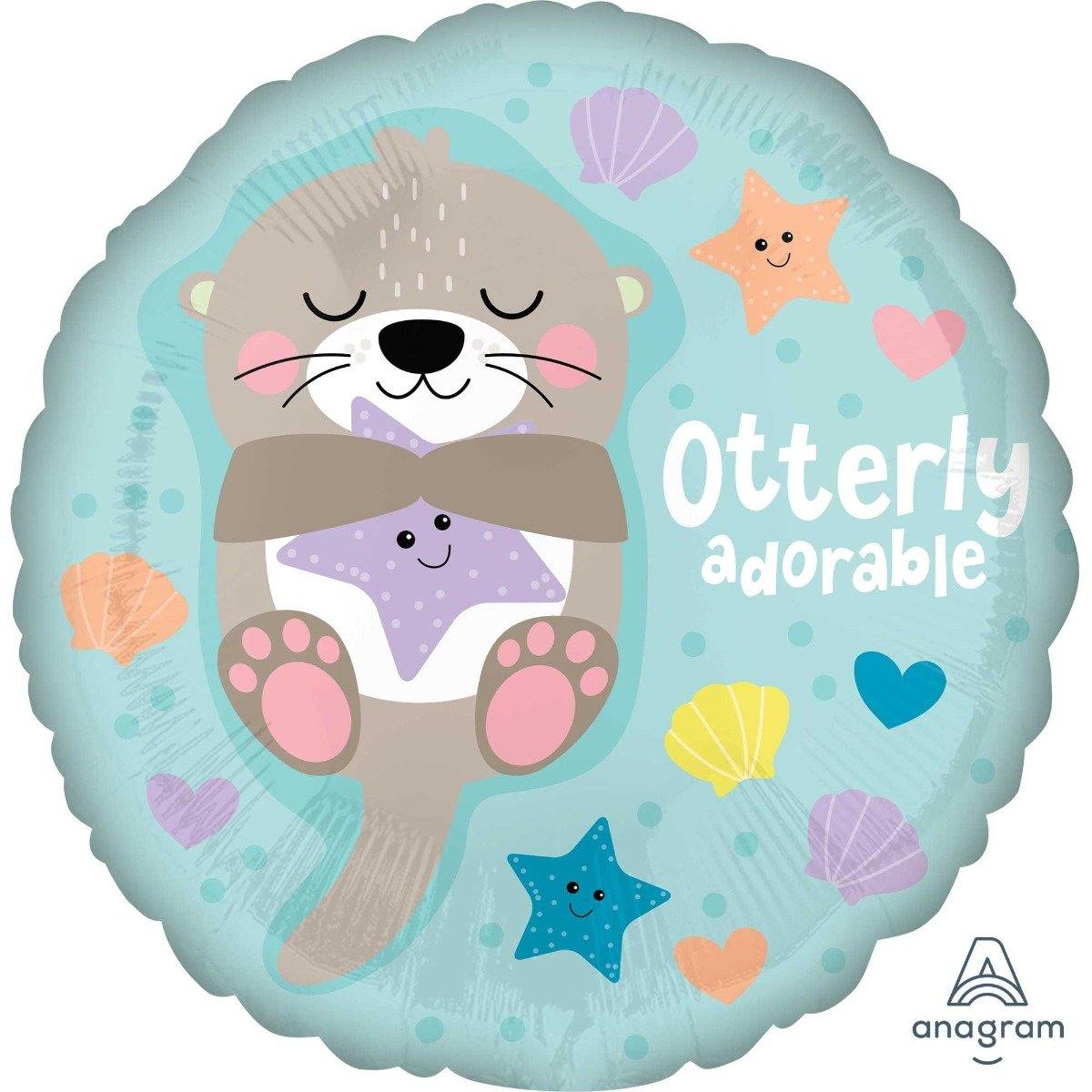 Otterly Adorable Round Foil Balloon - 45cm - The Base Warehouse