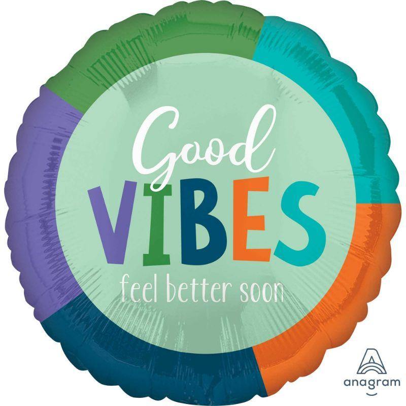 Good Vibes Feel Better Soon Foil Balloon - 45cm - The Base Warehouse