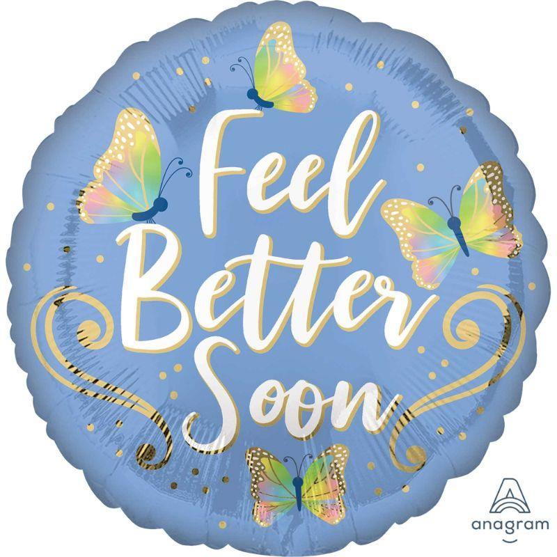 Feel Better Soon Butterflies Foil Balloon - 45cm