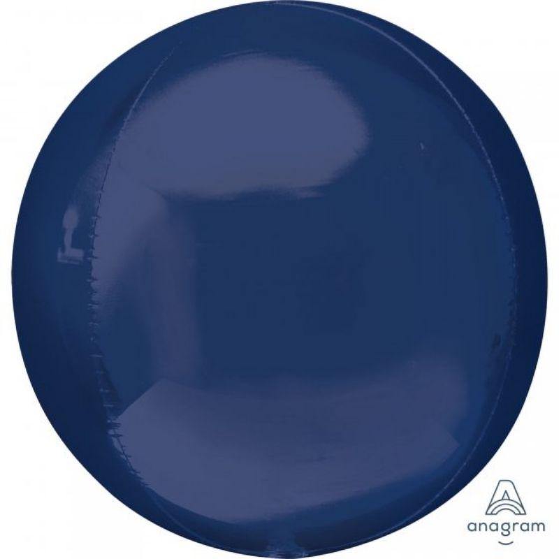 Orbz Navy Blue Foil Balloon - 38cm x 40cm