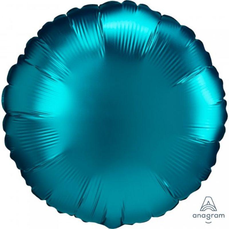 Satin Luxe Aqua Circle Foil Balloon - 45cm