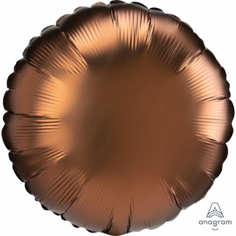Satin Luxe Cocoa Circle Foil Balloon - 45cm