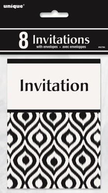 8 Pack Moroccan Ikat Invitations - The Base Warehouse