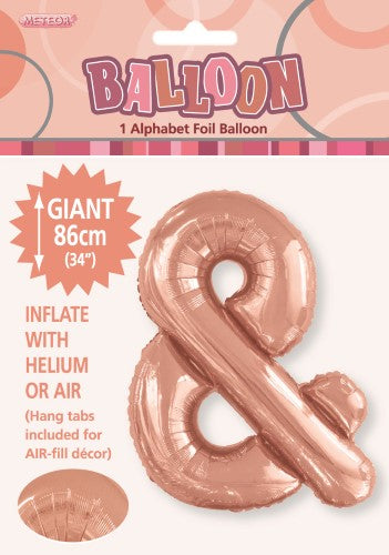 Rose Gold Symbol & Foil Balloon - 86cm