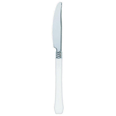 20 Pack Premium Classic Frosty White Knives - The Base Warehouse