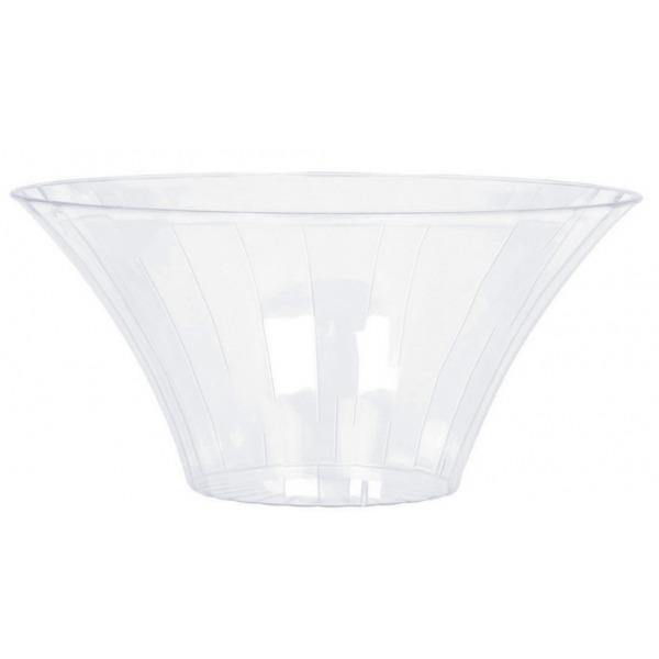 Medium Clear Plastic Flared Bowl - The Base Warehouse