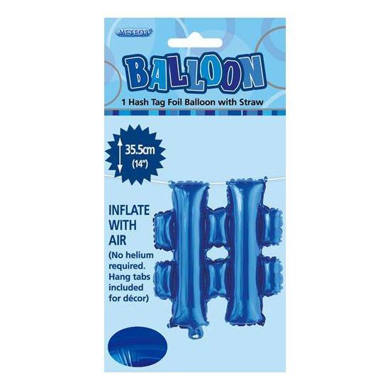 Royal Blue Symbol # Foil Balloon - 35cm