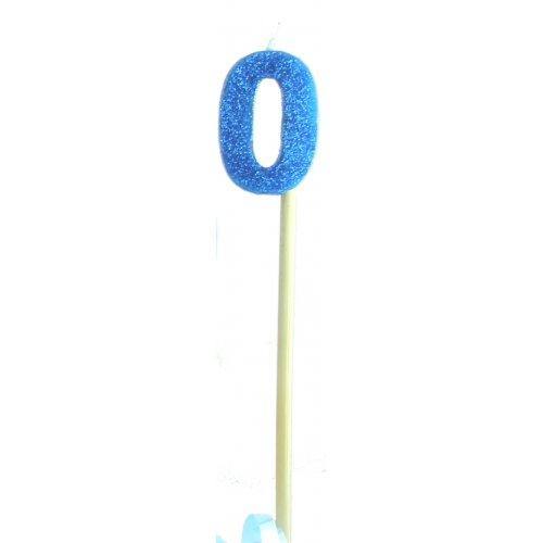 Black Glitter Long Stick Candle #0 - The Base Warehouse