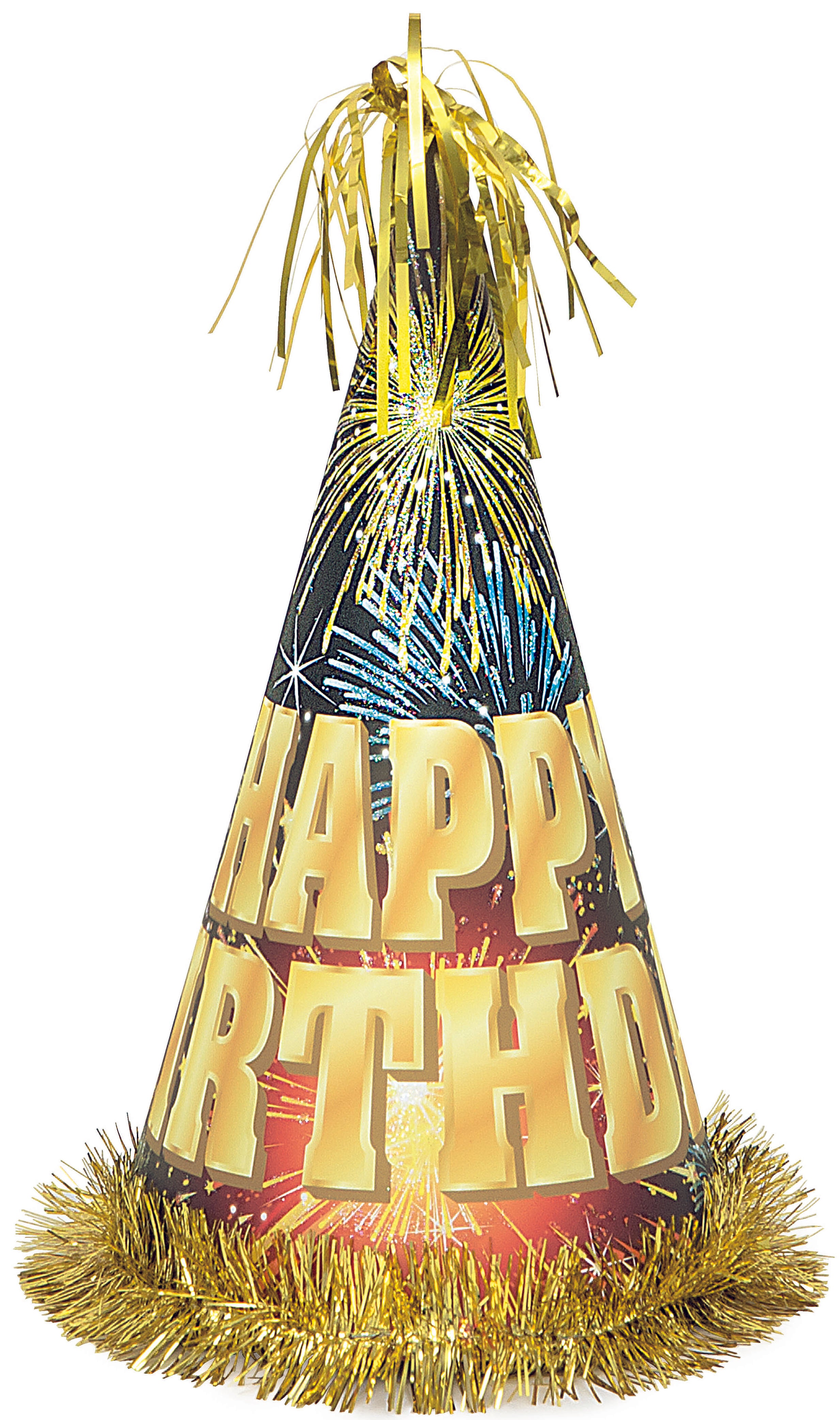 Happy Birthday Burst Party Hat - 32.5cm