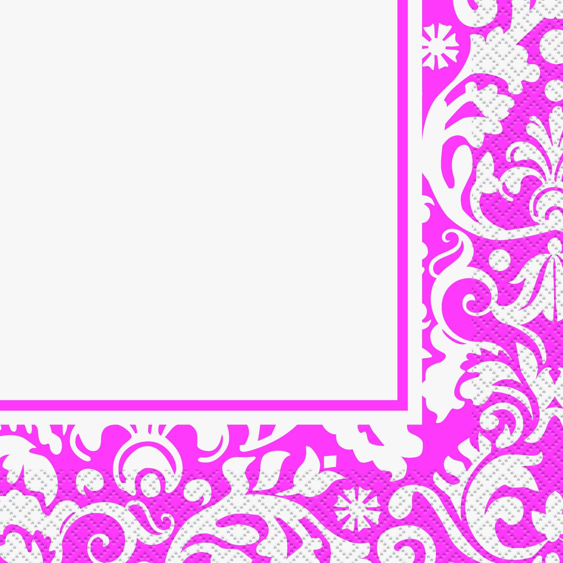 16 Pack Pink Damask Luncheon Napkins - 33cm x 33cm - The Base Warehouse