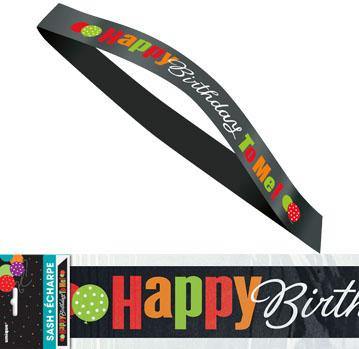 Happy Birthday To Me Birthday Cheer Satin Sash - The Base Warehouse