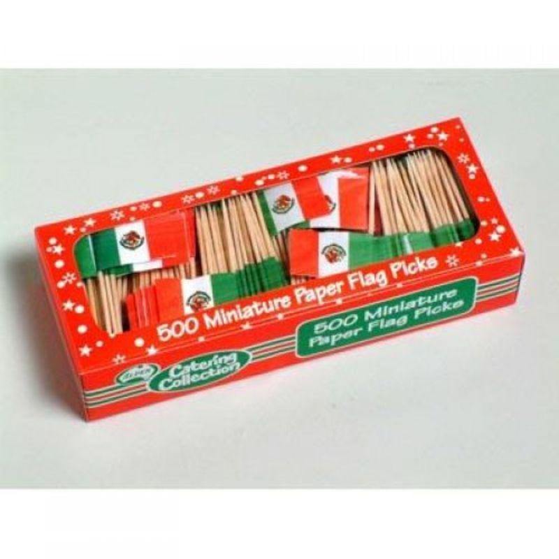 500 Pack Mexico Flag Picks Box