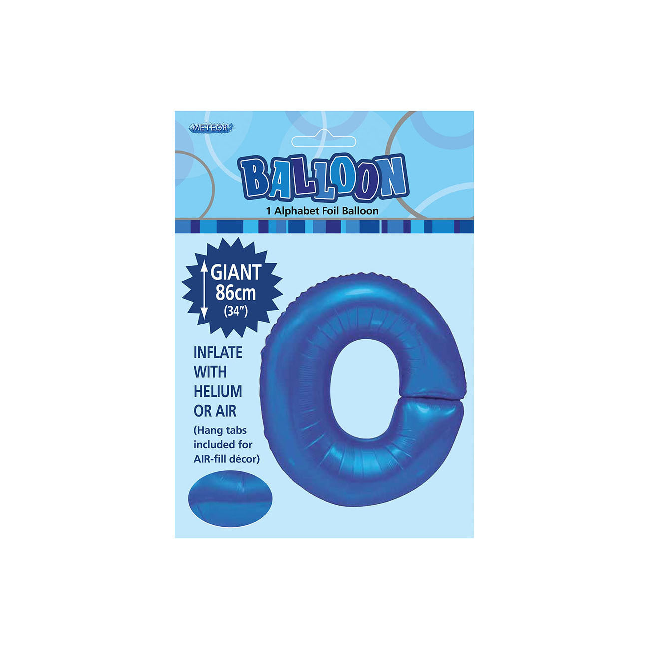 Royal Blue Letter O Foil Balloon - 86cm