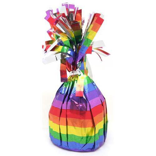 Rainbow Foil Balloon Weight - The Base Warehouse