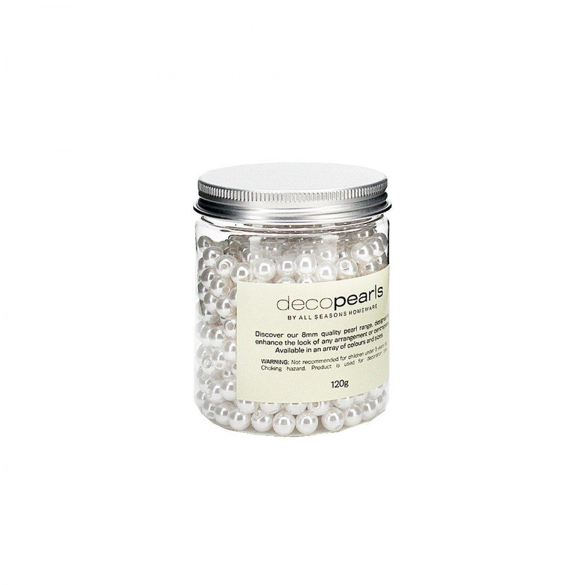 White Decorative Pearls - 120g - The Base Warehouse