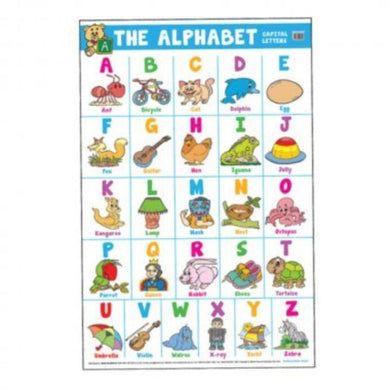 Educational Chart - THE ALPHABET Capital Letter - 76cm x 50.5cm - The Base Warehouse