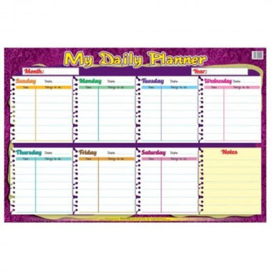 Educational Chart My Daily Planner - 760mm x 505mm - The Base Warehouse