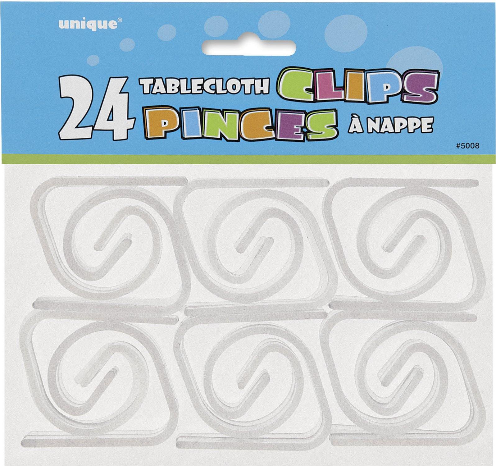 24 Pack Clear Tablecover Clips