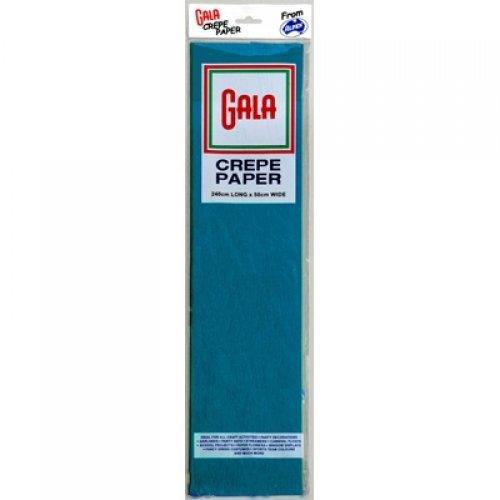 Azure Blue Gala Crepe Paper - 2.4m x 50cm - The Base Warehouse