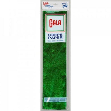 Metallic Green Gala Crepe Paper - 100cm x 50cm - The Base Warehouse