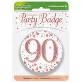 Load image into Gallery viewer, Rose Gold Sparkling Fizz 90 Badge - 7.5cm
