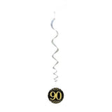 Load image into Gallery viewer, 6 Pack Black Gold 90 Sparkling Fizz Hanging Swirls