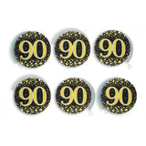 Load image into Gallery viewer, 6 Pack Black Gold 90 Sparkling Fizz Hanging Swirls