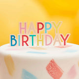 Load image into Gallery viewer, Happy Birthday Brights Cake Topper - 13cm x 11cm