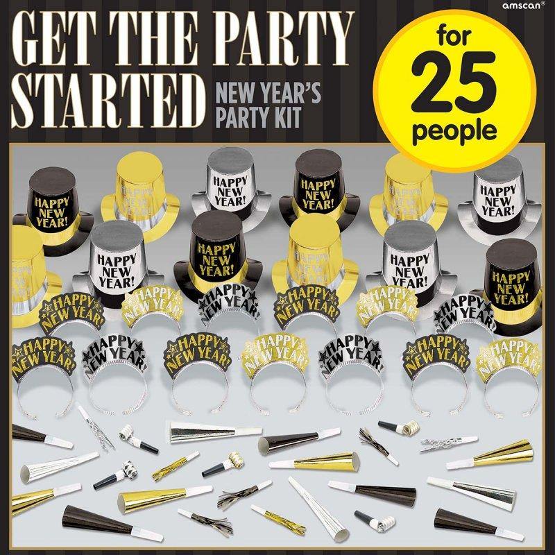 25 Pack Large New Years Party Kit - The Base Warehouse
