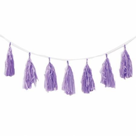 12 Piece Lilac Tassel Garland - 3m - The Base Warehouse