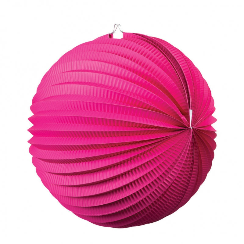 Magenta Accordion Lantern - 25cm