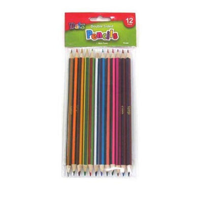 12 Pack Double Ended Colour Pencils - The Base Warehouse