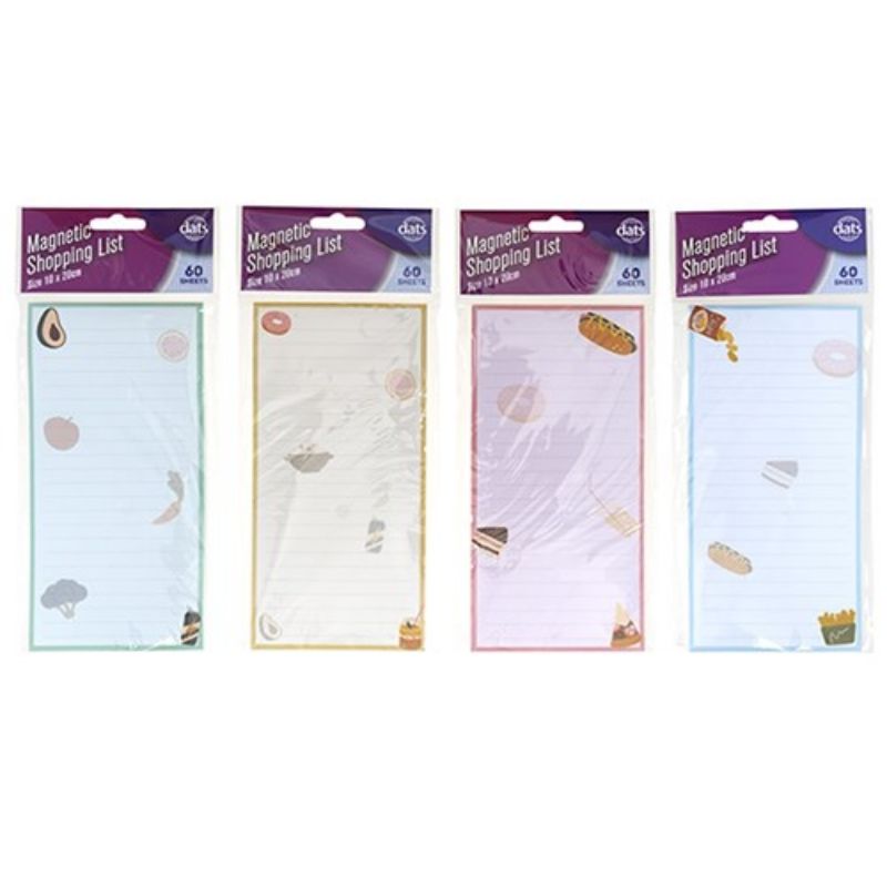 List Shopping Magnetic 60sh 4 Asstd