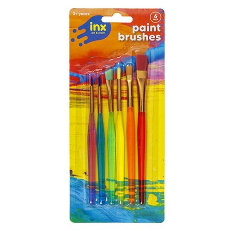 Brushes Paint Artist Coloured Pk6