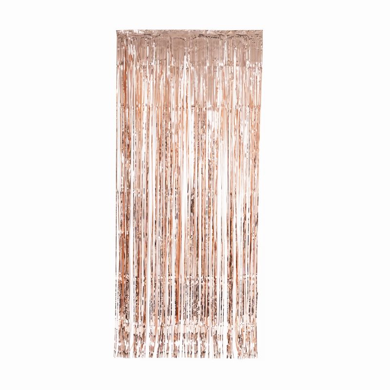 Rose Gold Metallic Curtains - 90cm x 200cm