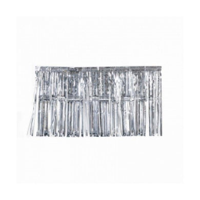 Silver Metallic Foil Fringe - 90cm x 50cm - The Base Warehouse