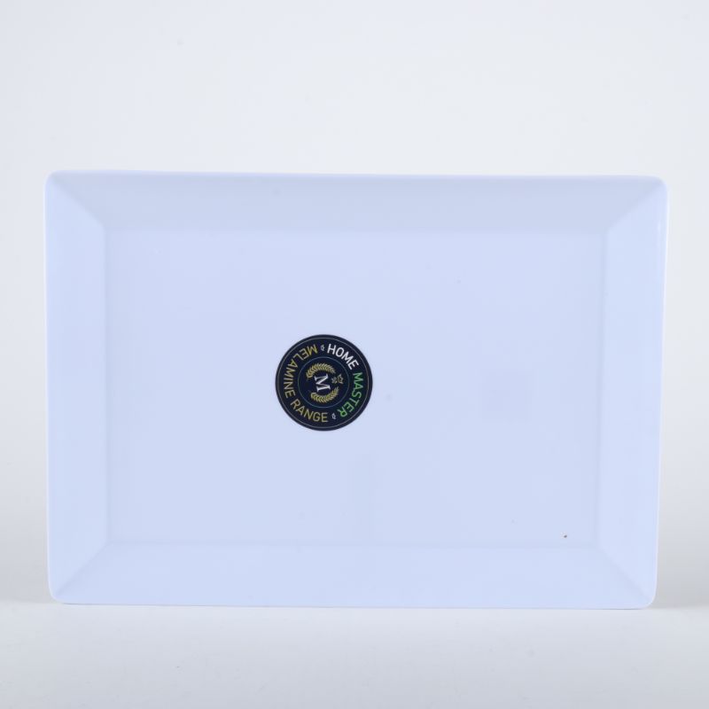 White Melamine Rectangular Platter Plate - 35cm x 25cm