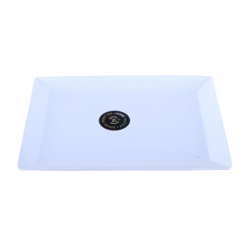 White Melamine Rectangular Platter Plate - 35cm x 25cm