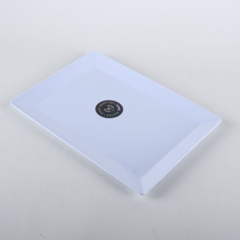 White Melamine Rectangular Platter Plate - 35cm x 25cm
