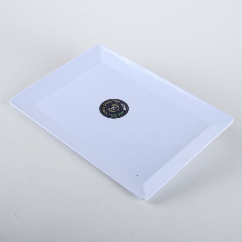 White Melamine Rectangular Platter Plate - 35cm x 25cm