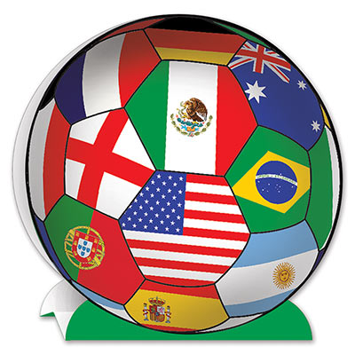 Soccer Ball Centrepiece International - 25cm