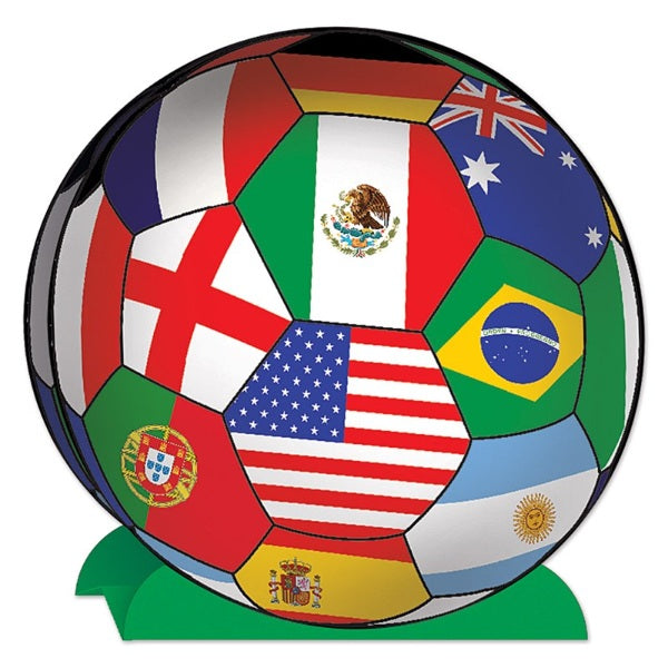 Soccer Ball Centrepiece International - 25cm