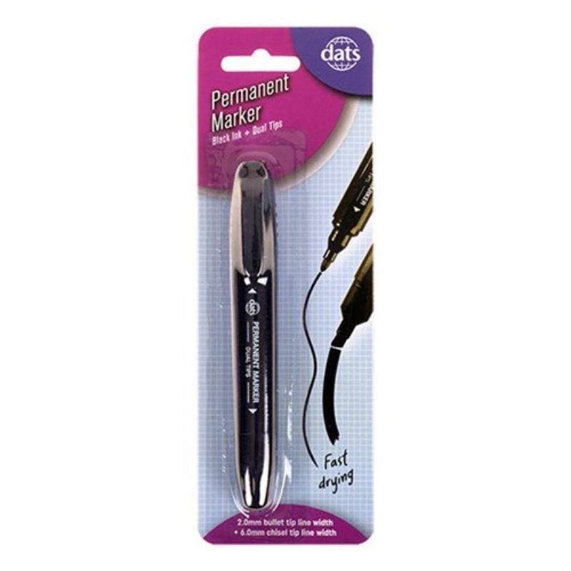 Black Dual Tips Permanent Marker - The Base Warehouse