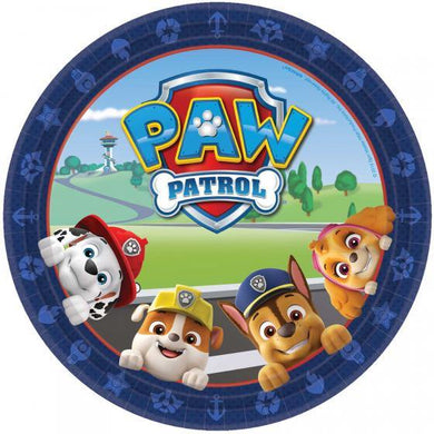 Paw Patrol Adv 9in/23cm Rnd Pl - The Base Warehouse