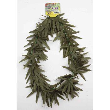 60s Hippie Green Flower Leaf Lei - The Base Warehouse