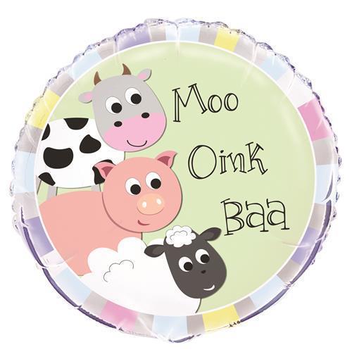 Farm Animals Foil Balloon - 45cm